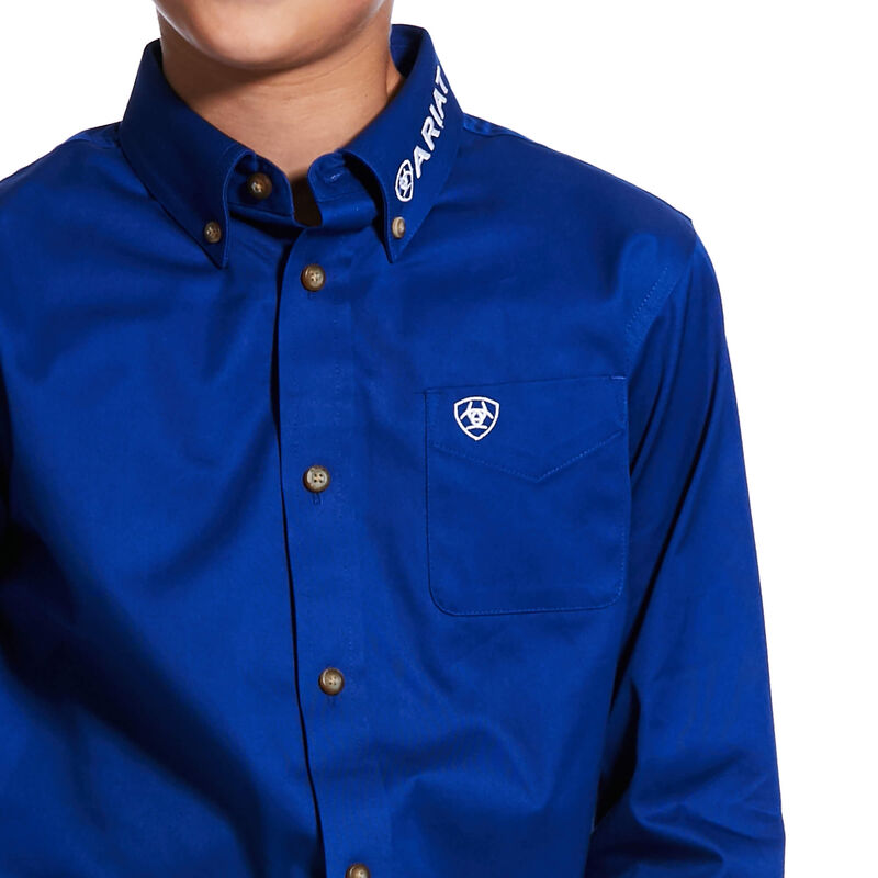 Ariat Kids Ultramarine Team Logo Twill Classic Fit Shirt