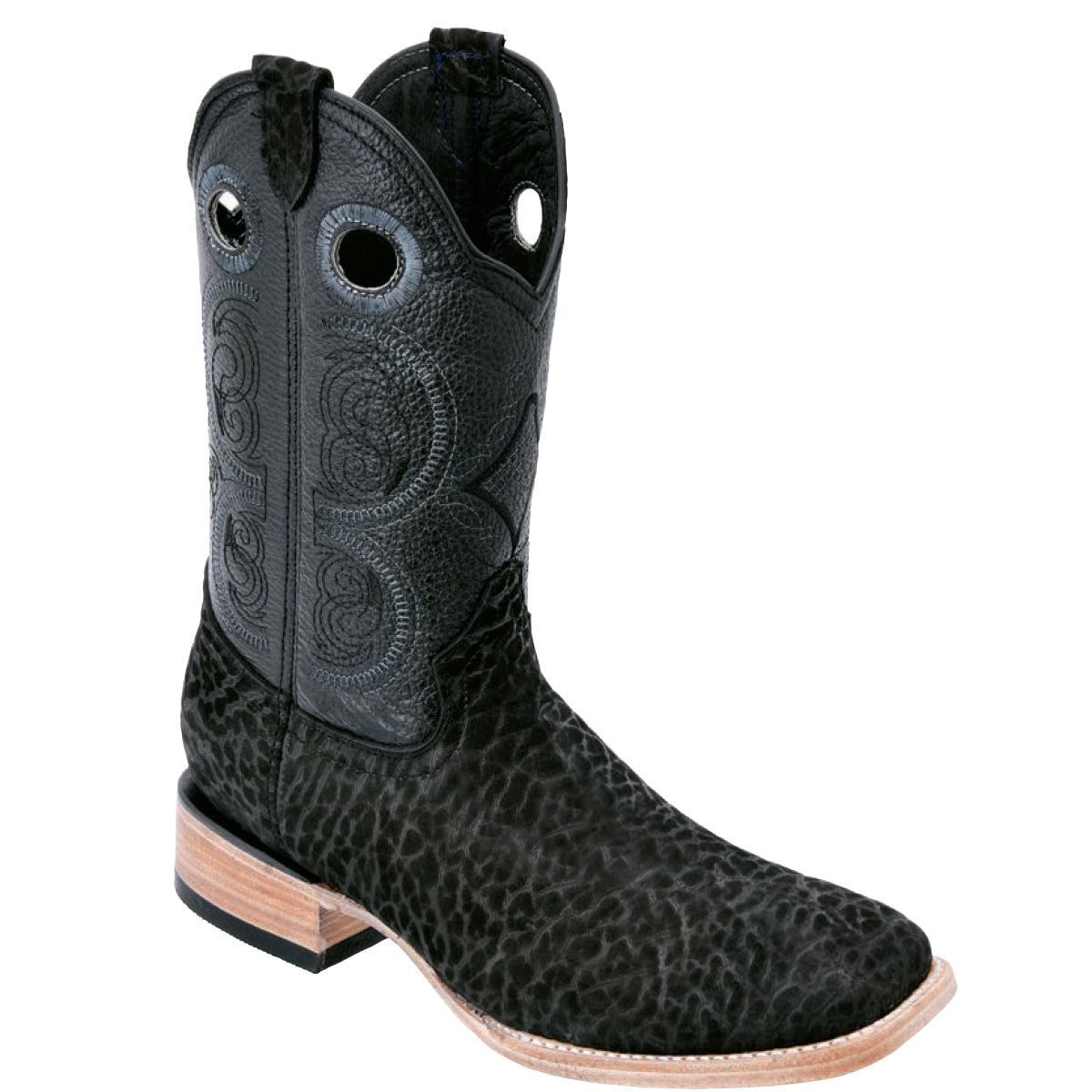 Black Bullhide Square Toe Cowboy Boots