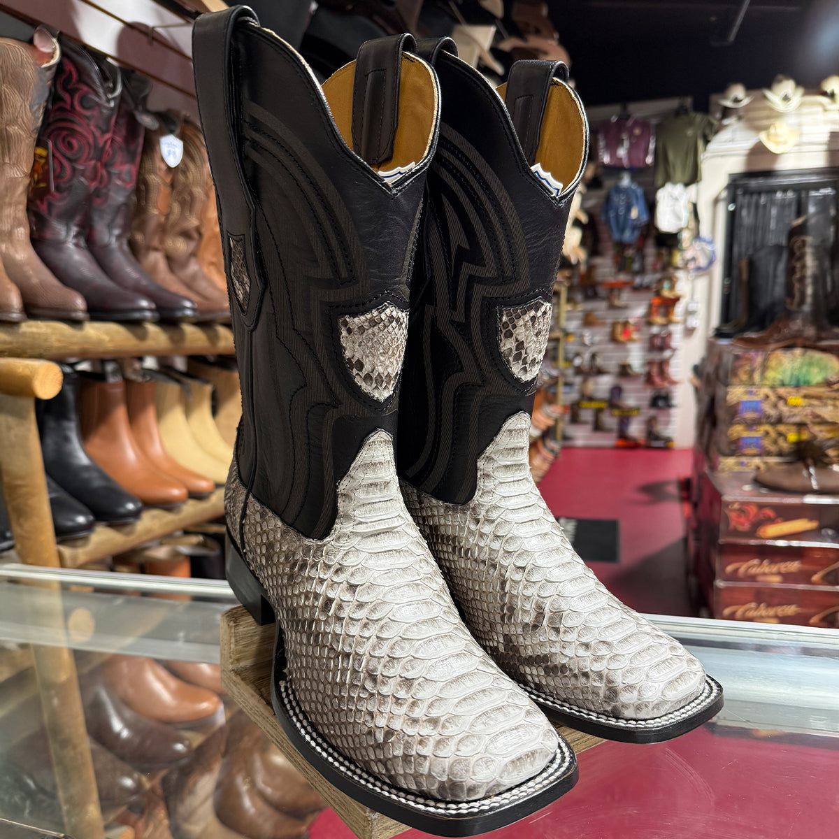 Mens Python Skin Boots