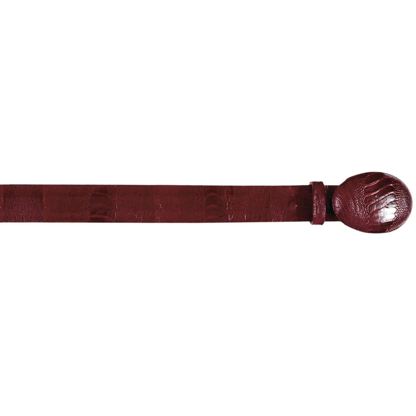 Ostrich Leg Belt Burgundy