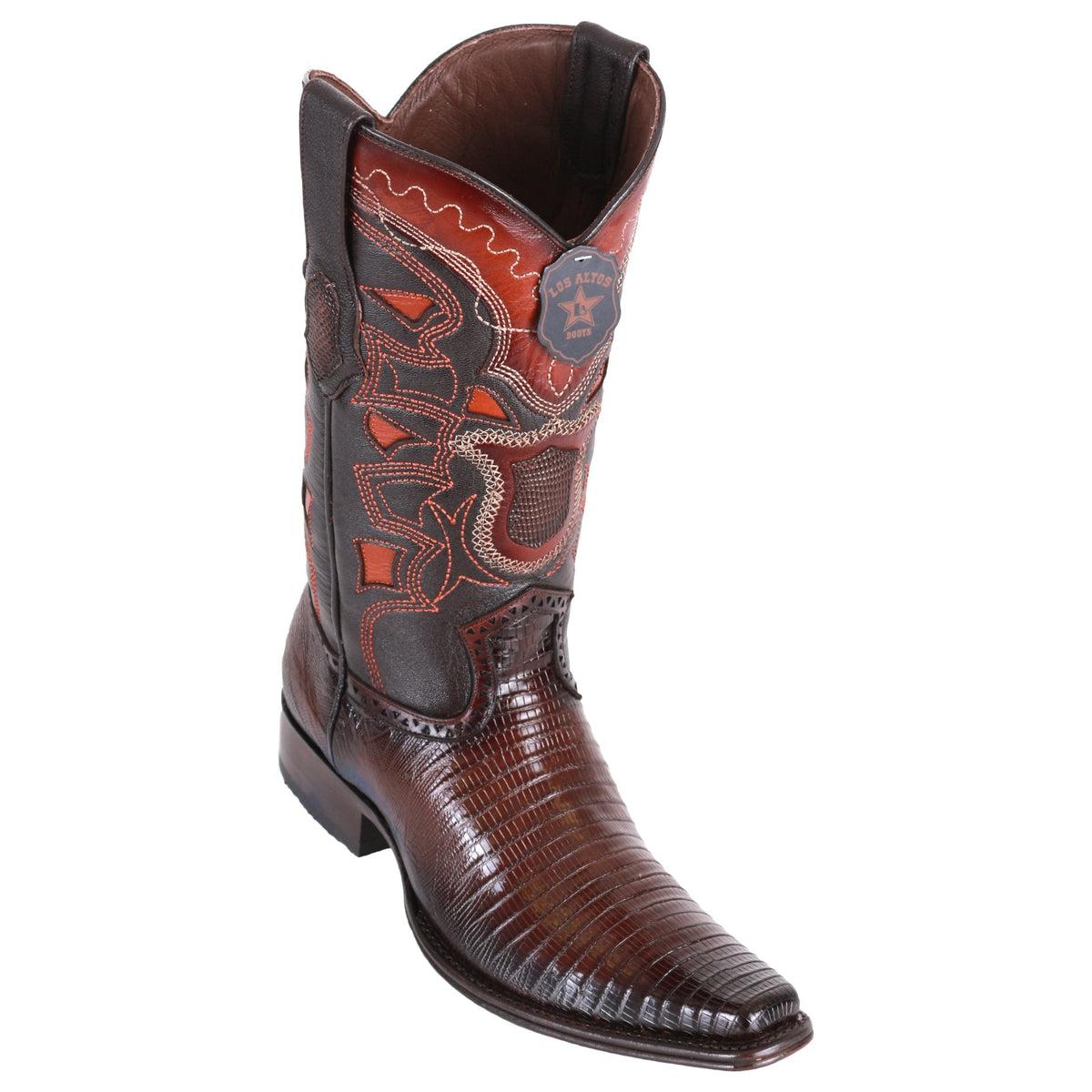 Burnished Brown Lizard European Toe Boots