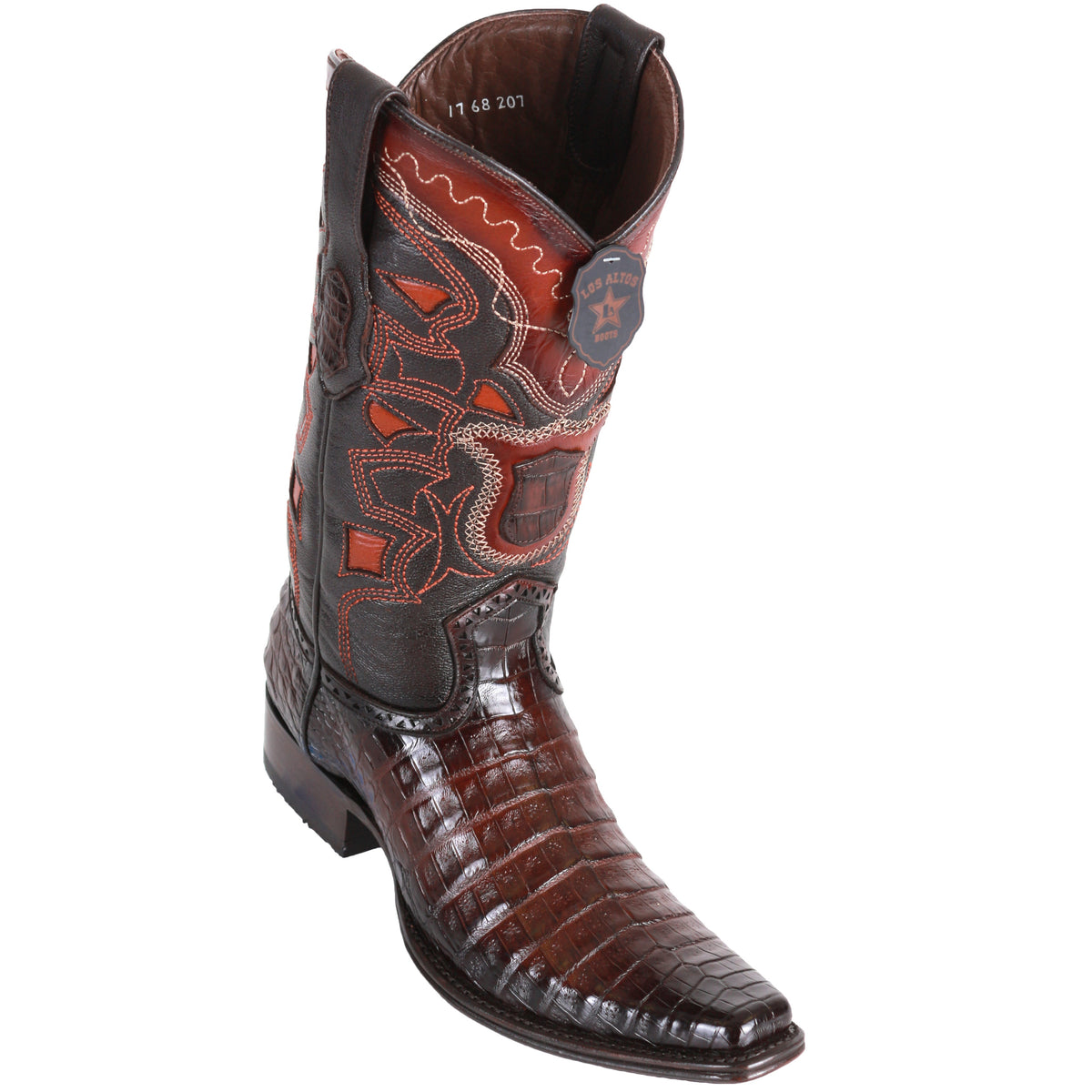 Caiman Boots European Square Toe Faded Brown