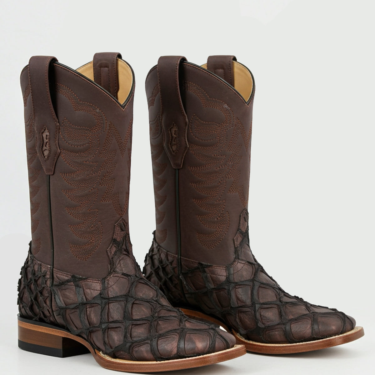 Tobacco Brown Pirarucu Boots
