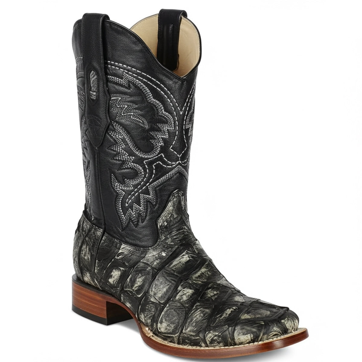 Rustic Black Pirarucu Boots