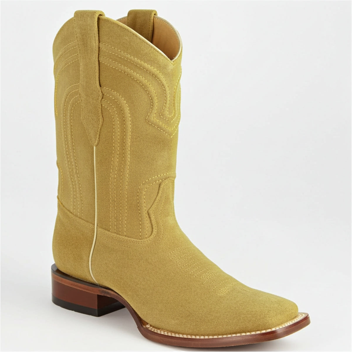 Antique Saddle Suede Square Toe Boots