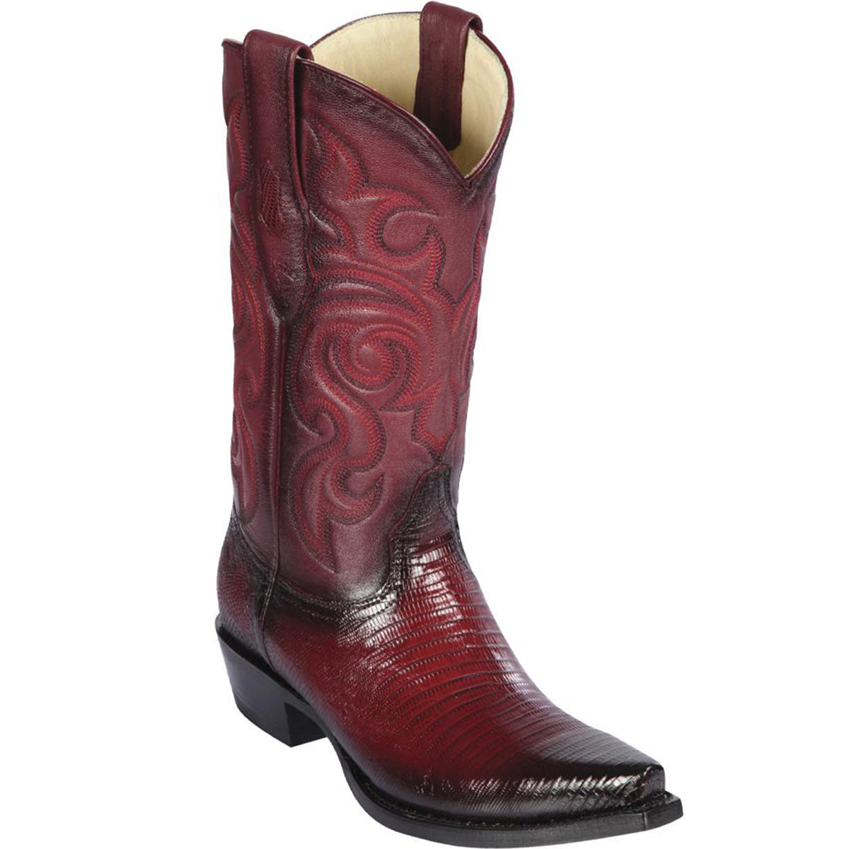 Burnished Burgundy Lizard Cowboy Boots