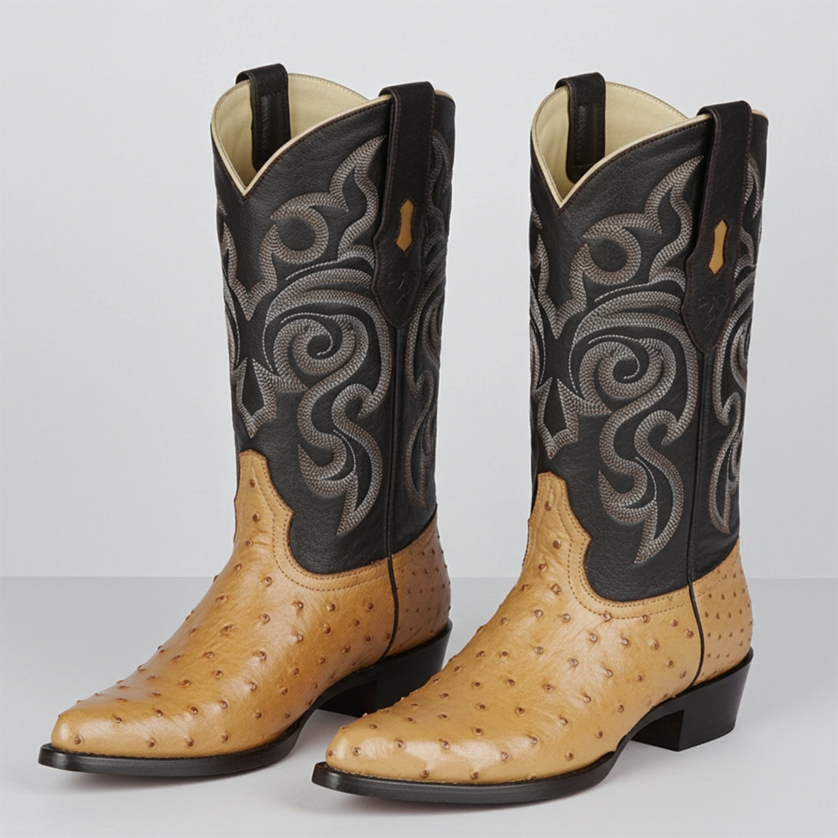 Antique Saddle Ostrich Cowboy Boots