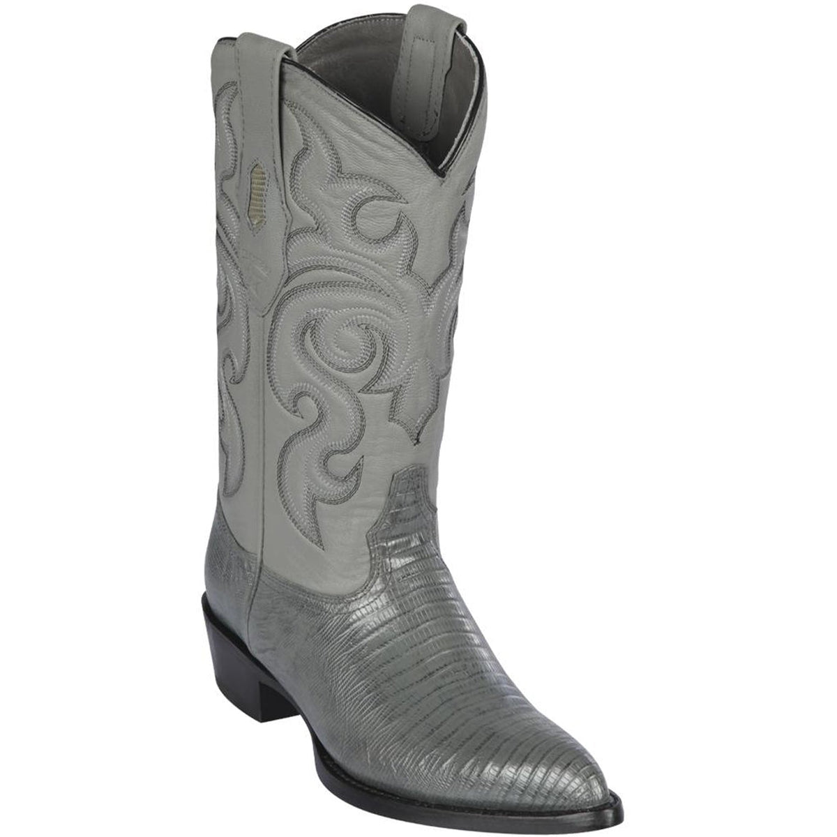 Grey Lizard Cowboy Boots J-Toe