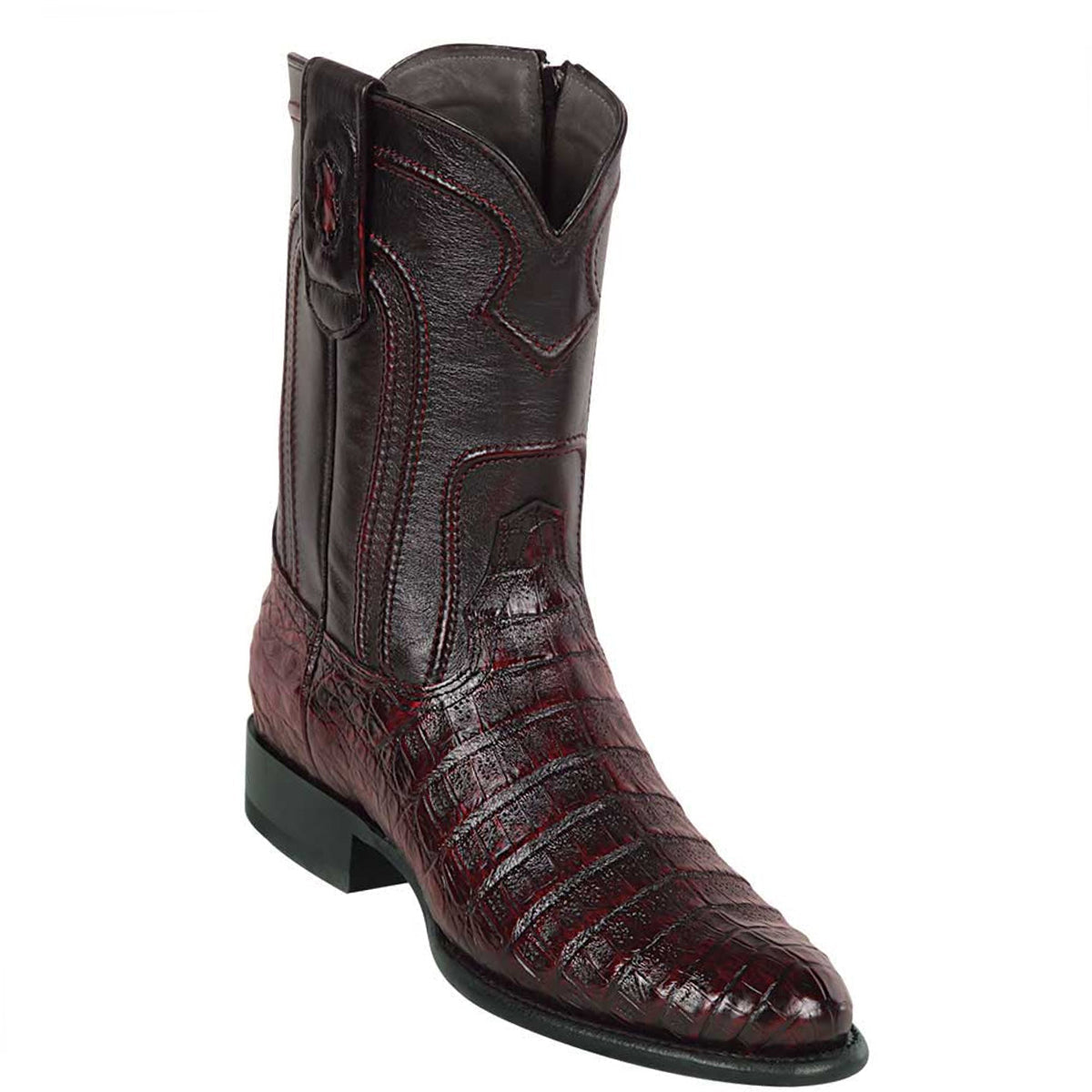 Black Cherry Roper Caiman Boots