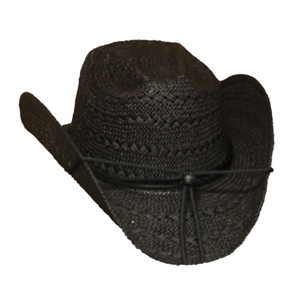 Black Cowgirl Straw Hat