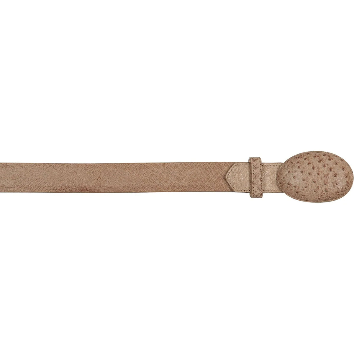 Mocha Smooth Ostrich Belt