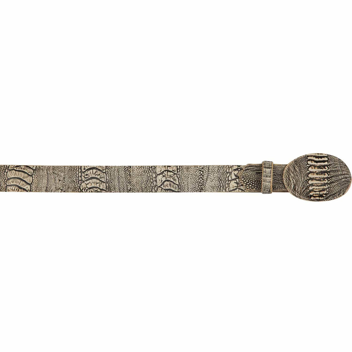 Ostrich Leg Belt Rustic Oryx
