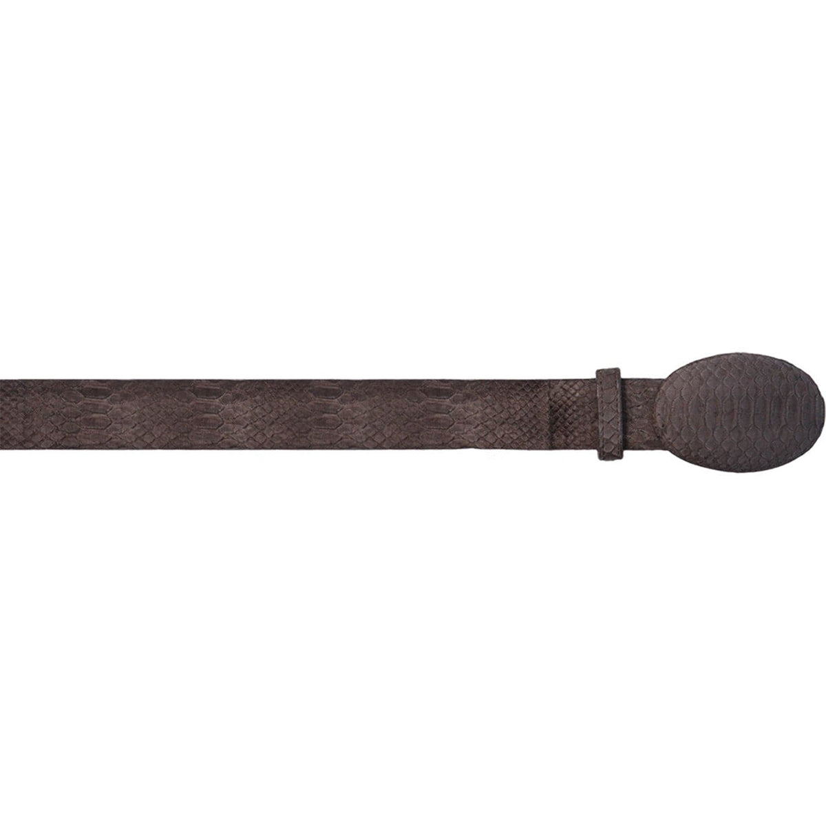 Snakeskin Belt Brown Suede Finish