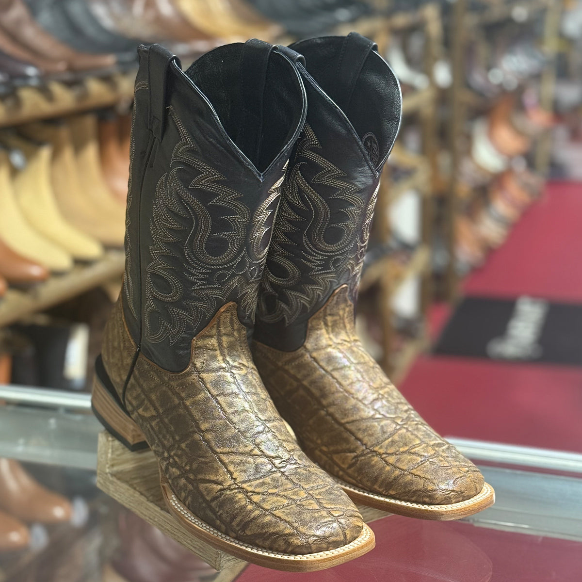 Elephant Print Cowboy Boots