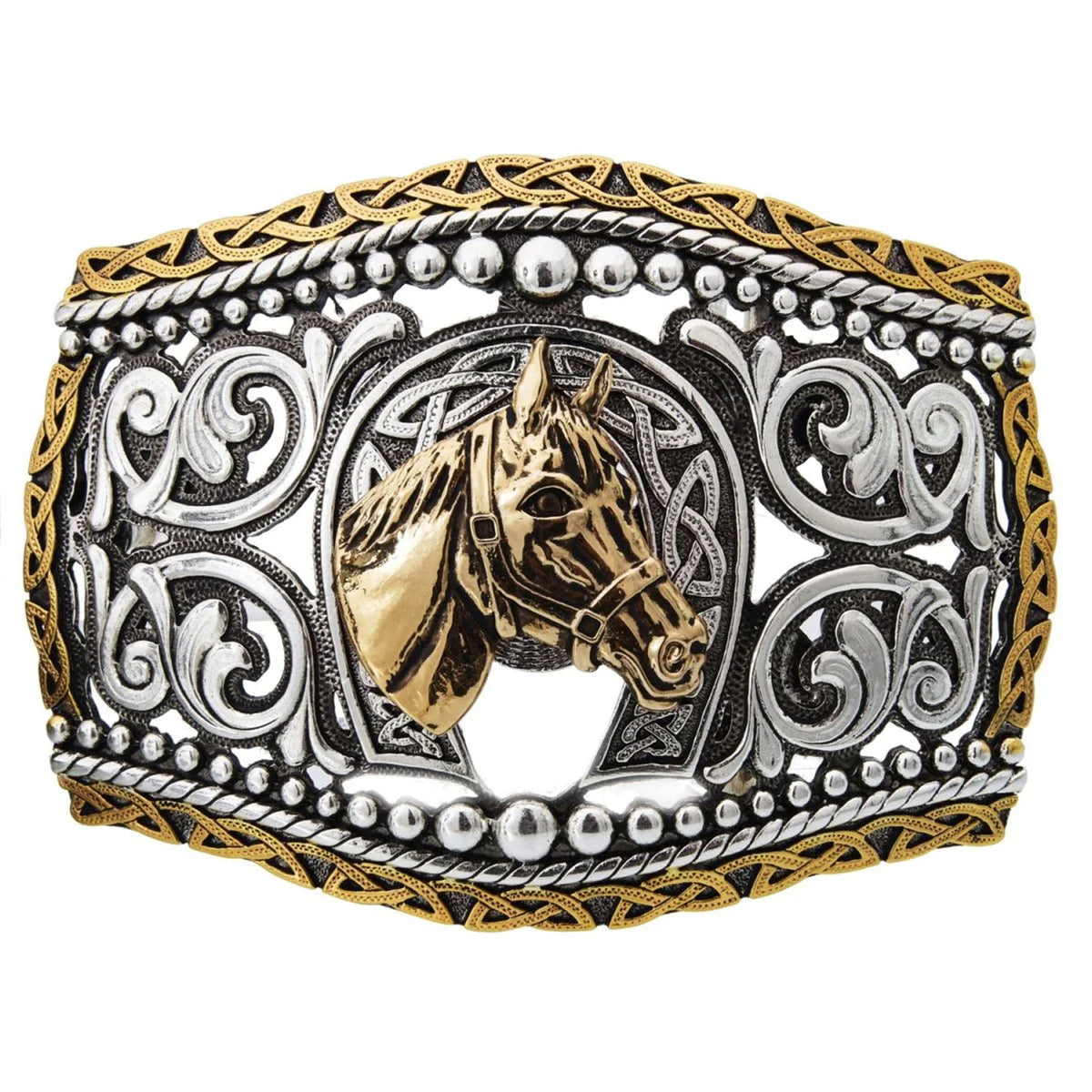 Handmade Horseshoe With Horse Belt Buckle