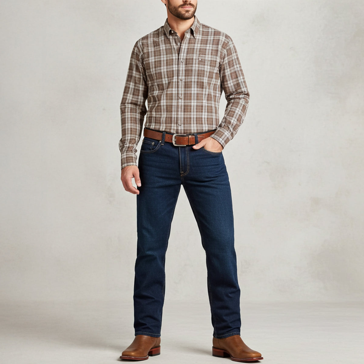 Light Brown Short Cowboy Boots