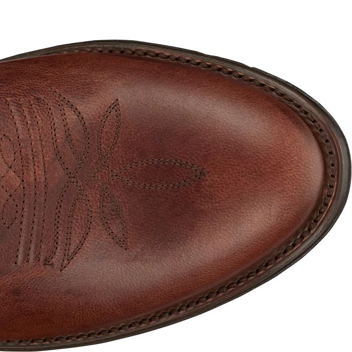 Tony Lama Cognac Round Toe Goat Cowboy Boot