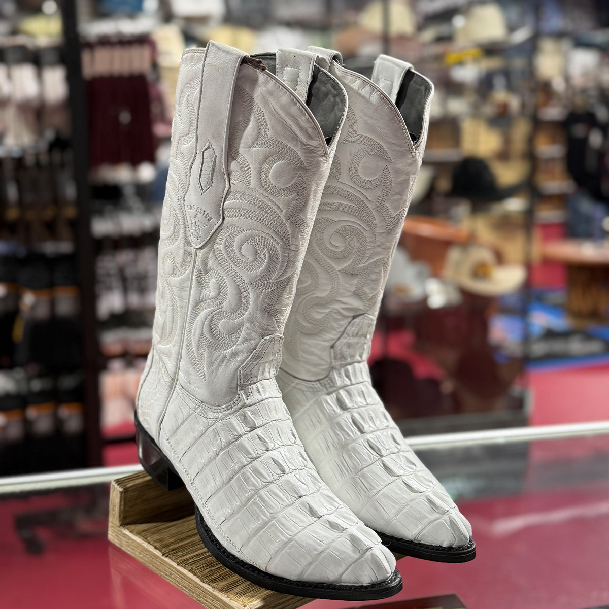 White Crocodile Boots