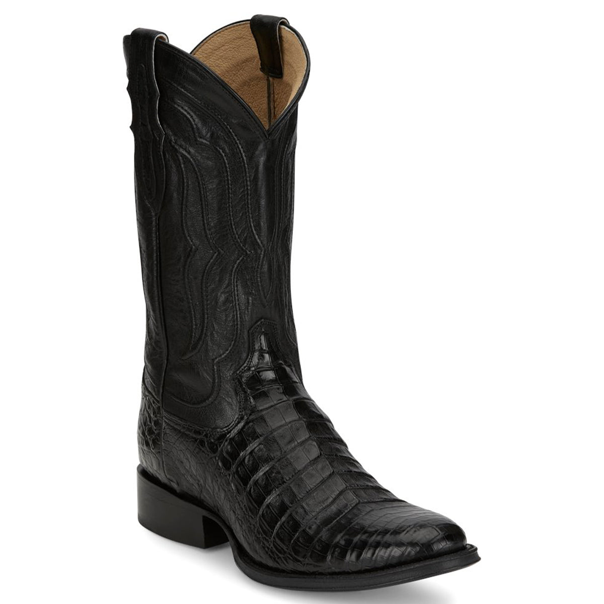 Tony Lama Tremaine Black Caiman Western Boot