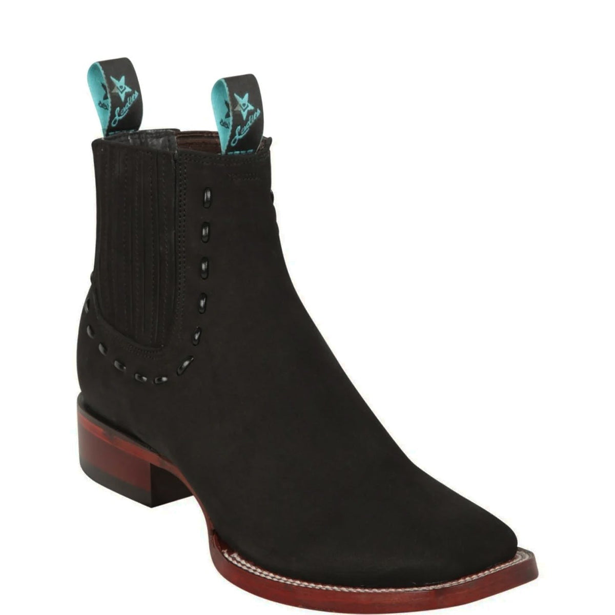 Women's Black Square Toe Chelsea Boots