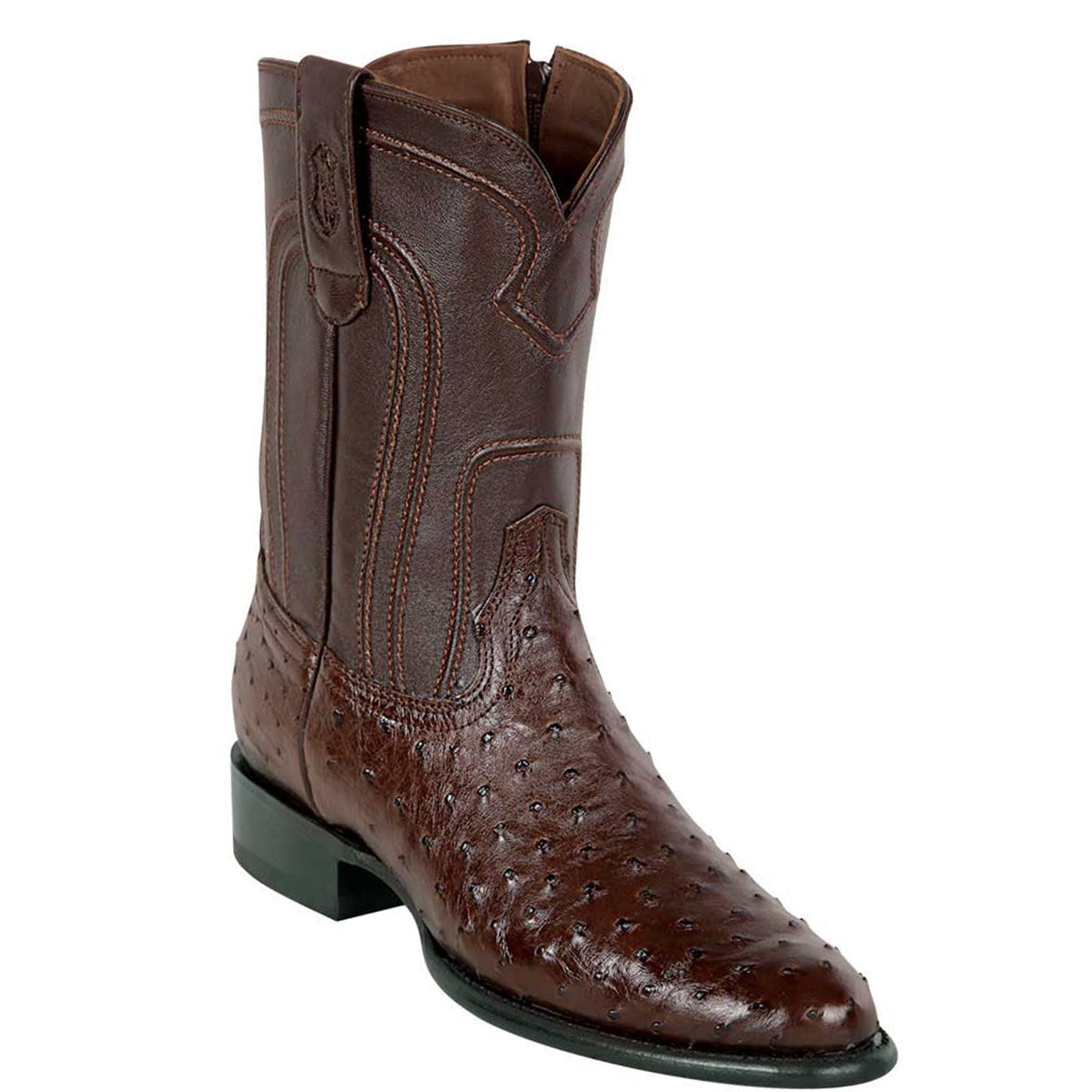 Brown Roper Ostrich Boots