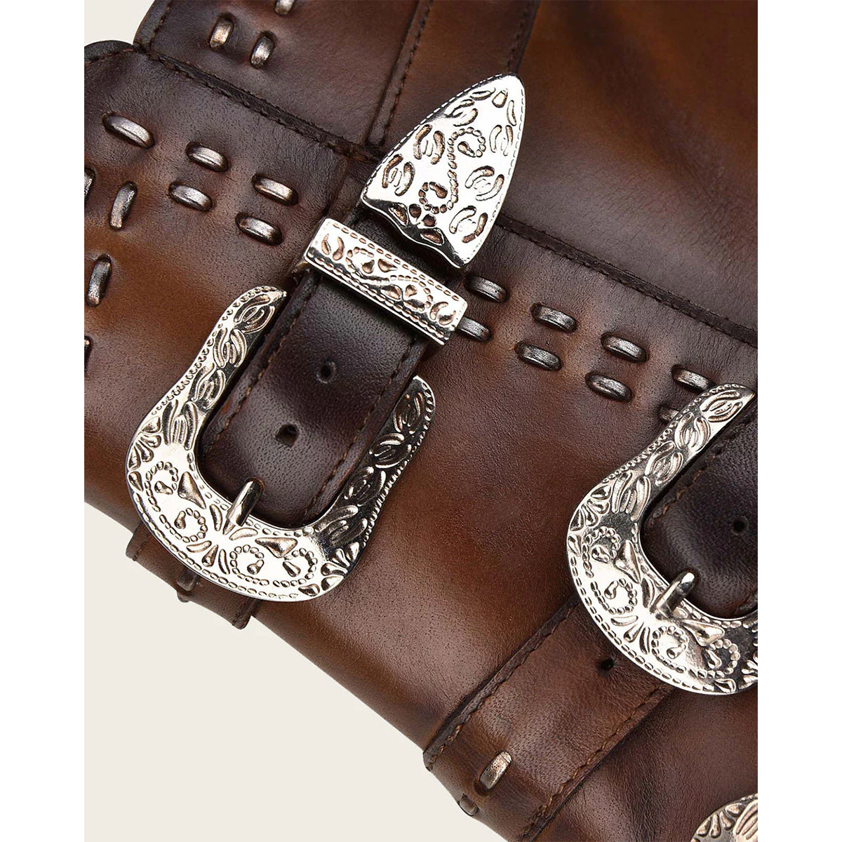 Women's Brown Strap Booties