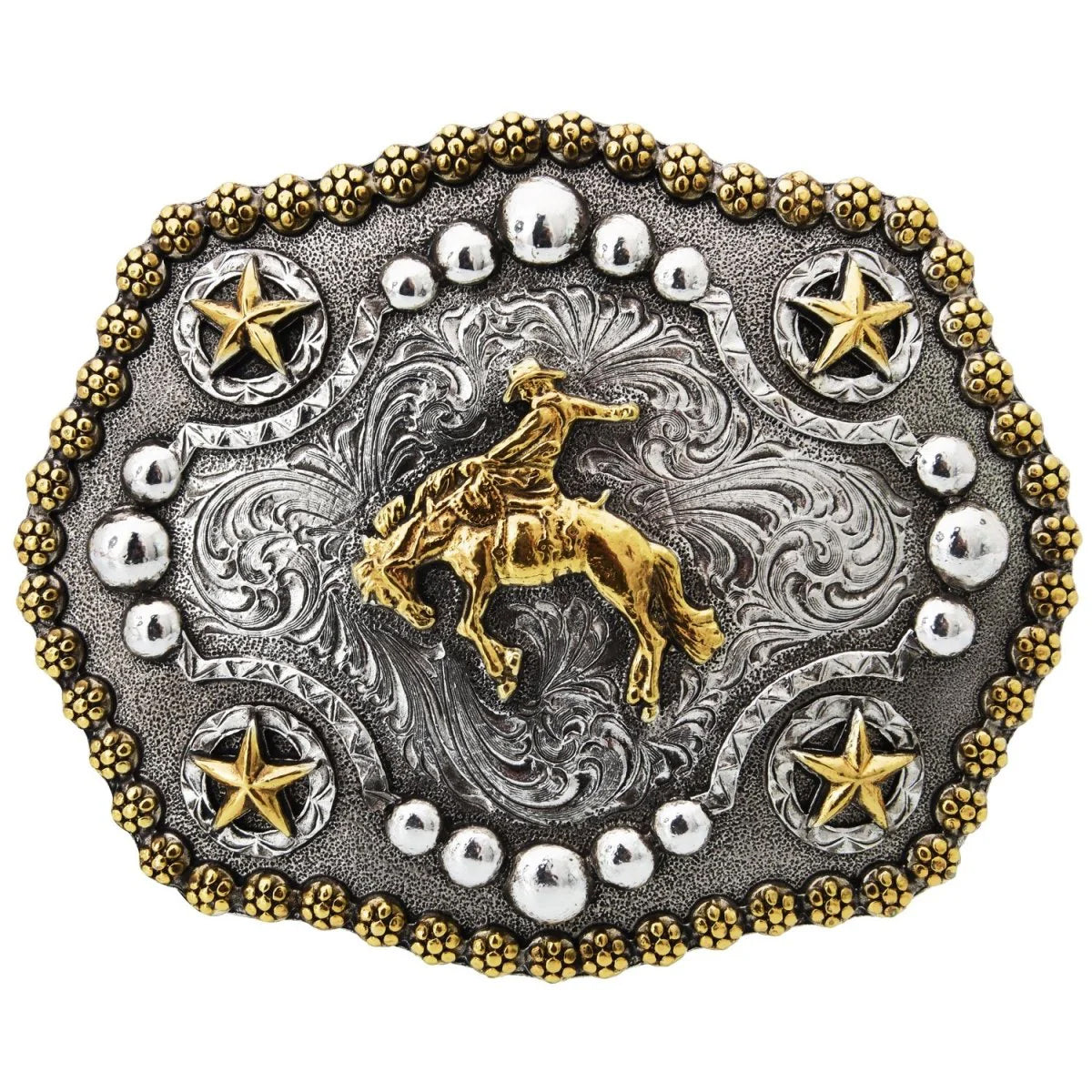 Handmade Cowboy Breaking A Horse Buckle