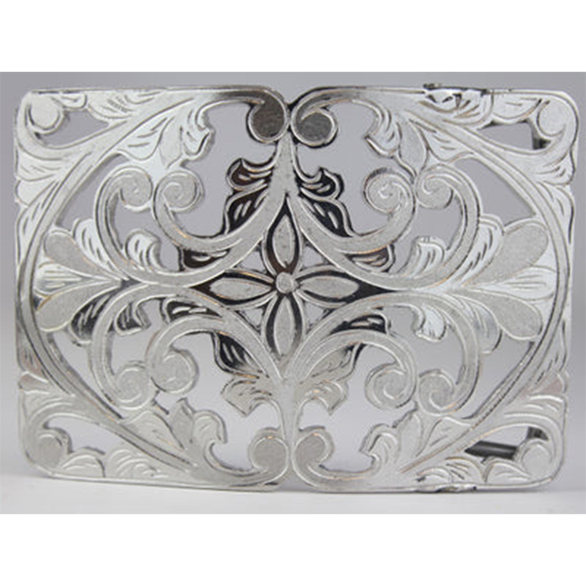 Handmade Mexican Belt Buckle Flowered