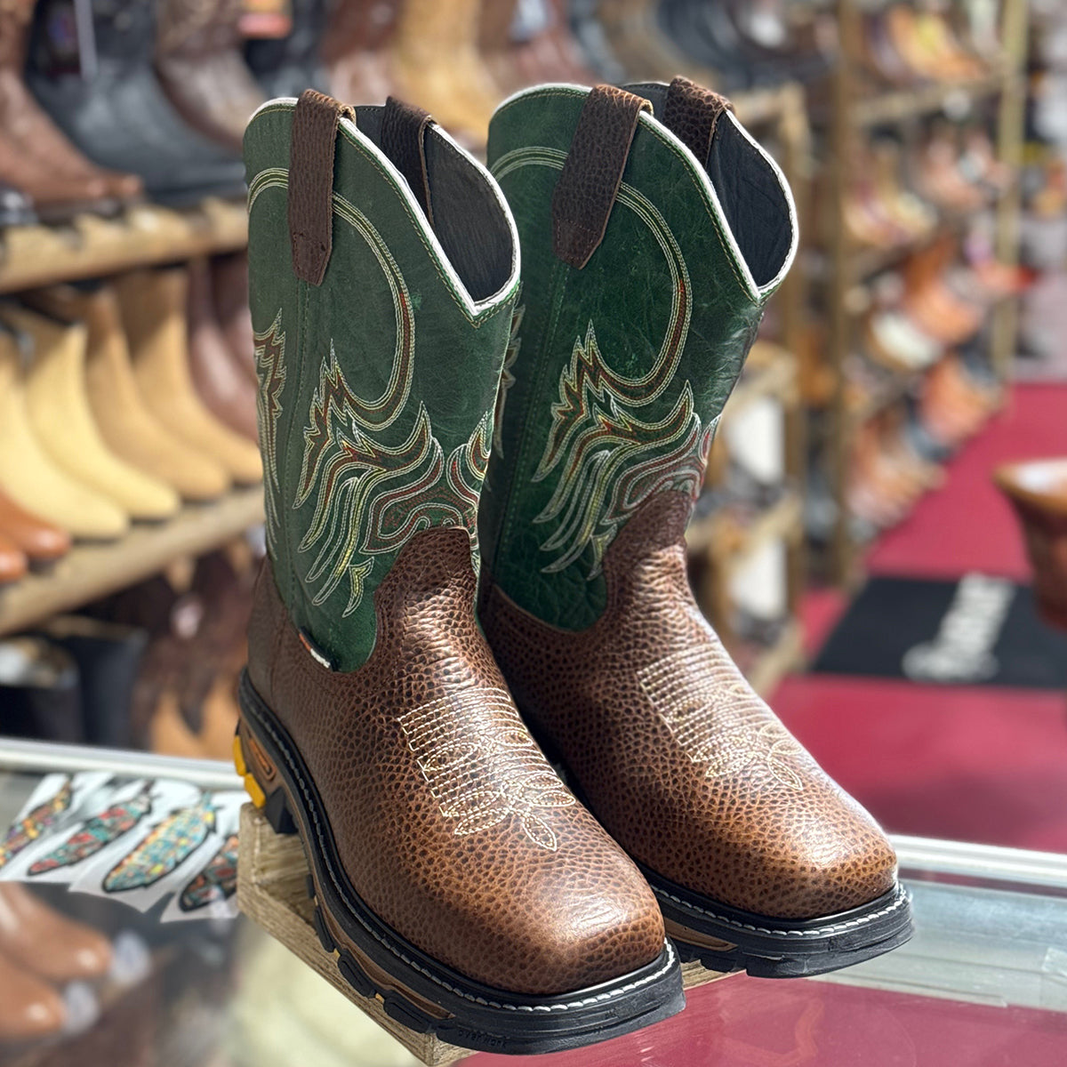 Choco Square Toe Work Boots