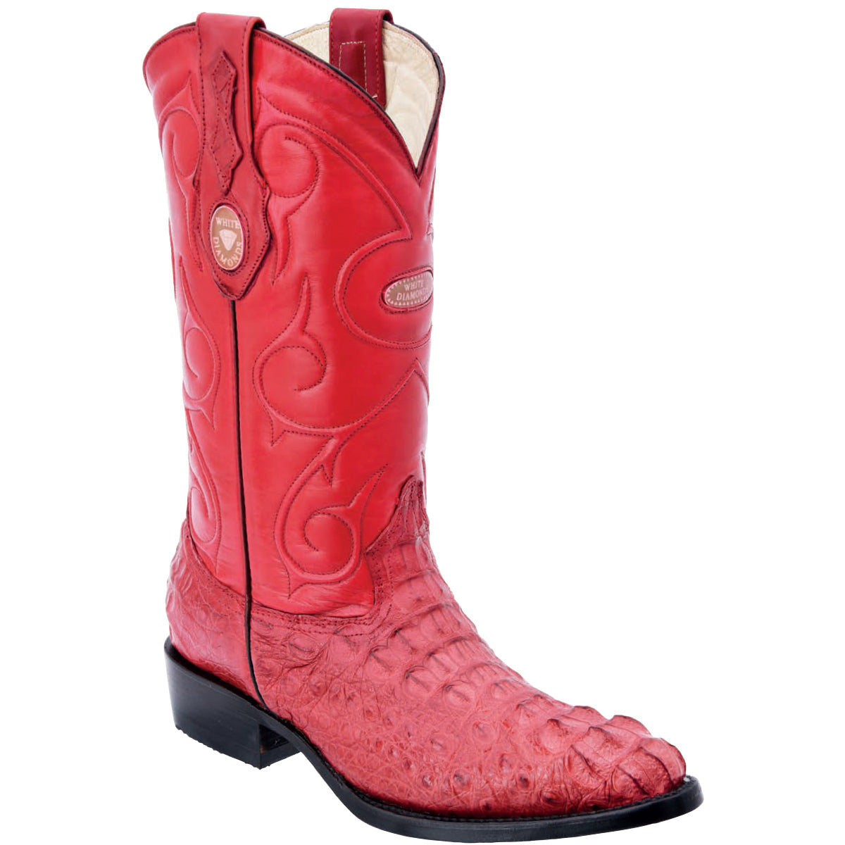 Red Caiman Western Boots J-Toe