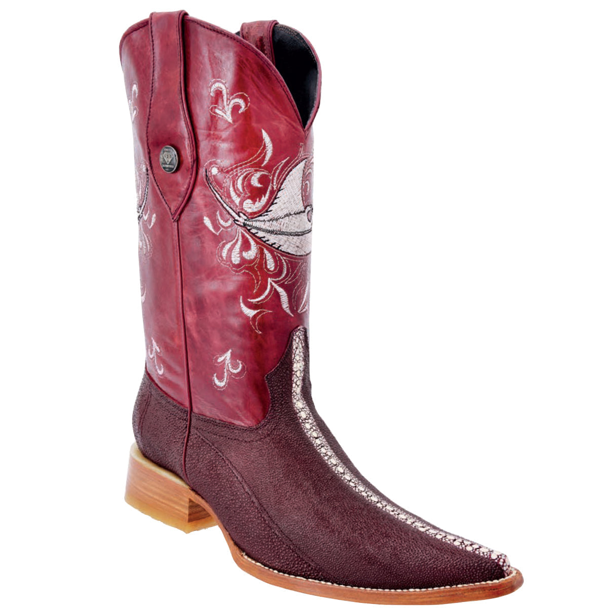 Stingray Print Cowboy Boots Pointy Toe