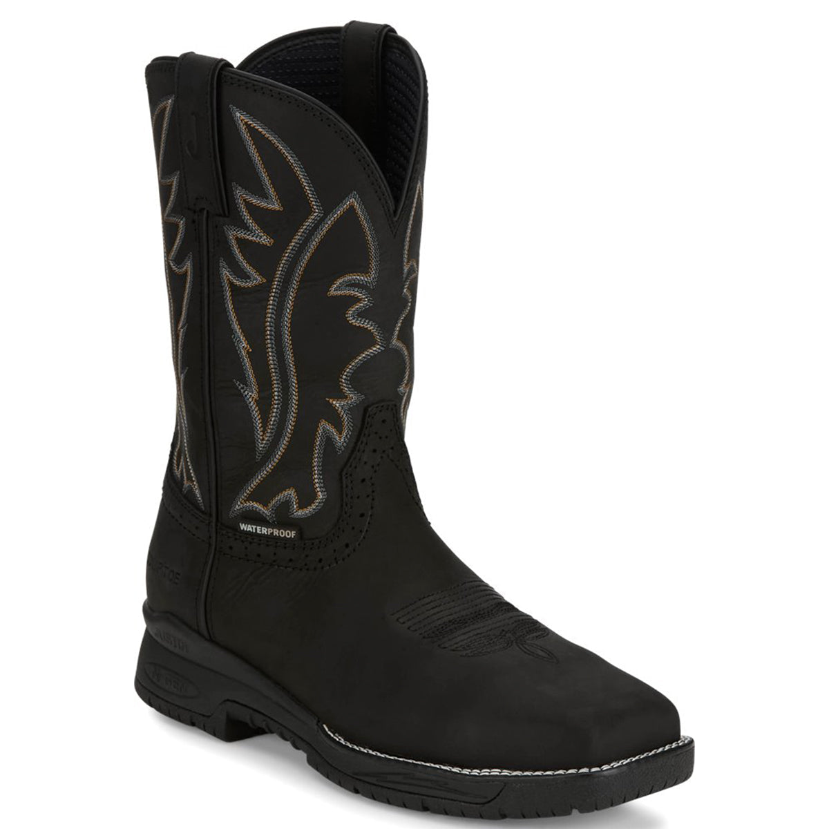 Justin Boots Nitread 11" Waterproof Matte Black Work Boot