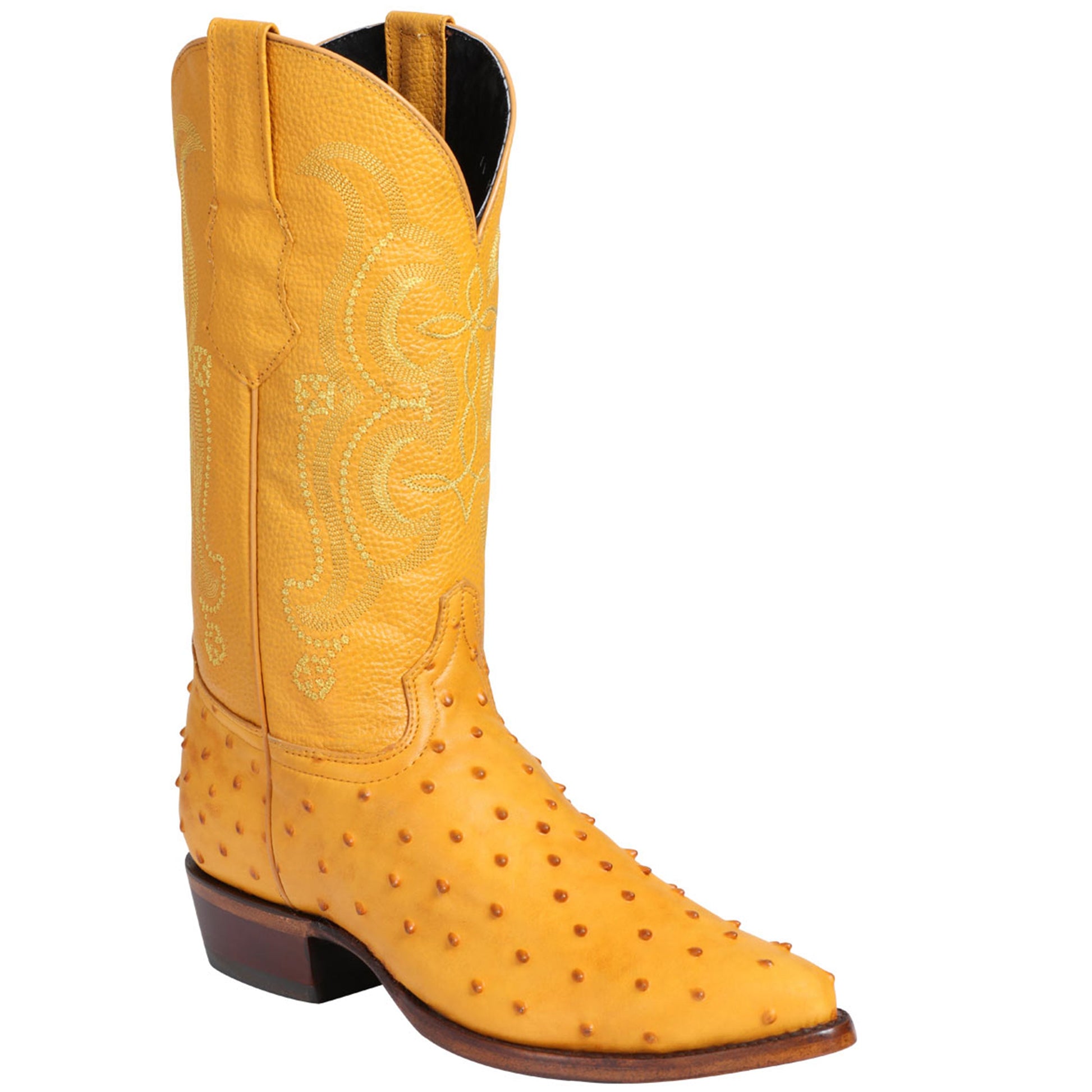  Buttercup Ostrich Print Boots Pointed Toe