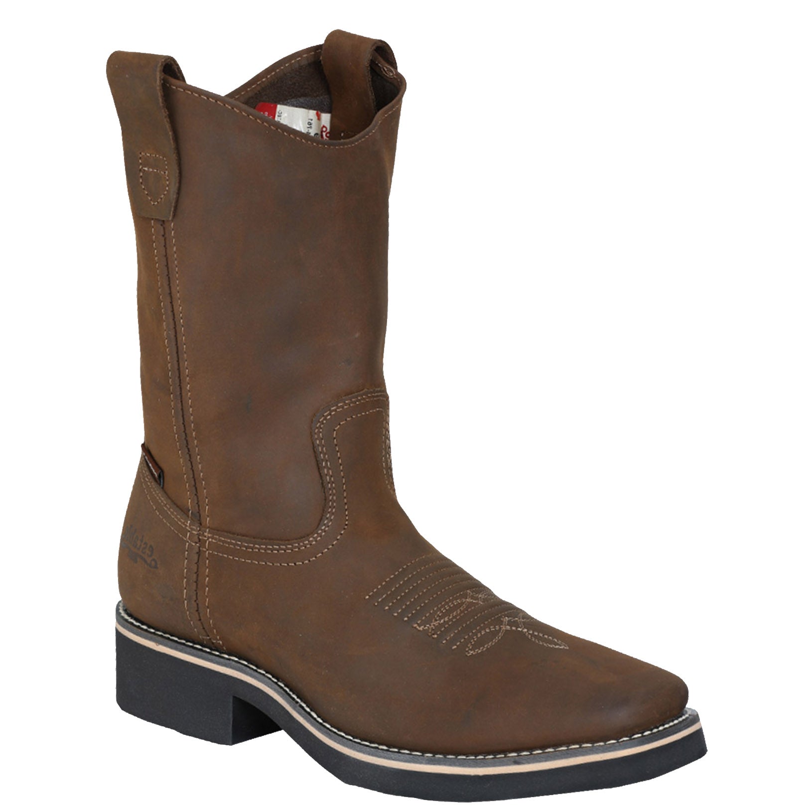  Crazy Tang Square Toe Work Boots