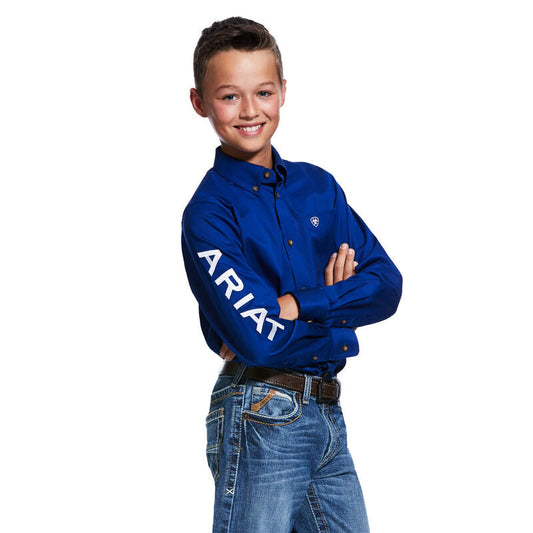 Ariat Kids Ultramarine Team Logo Twill Classic Fit Shirt