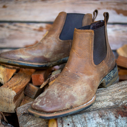 Ariat Booker Ultra Western Boot Distressed Tan