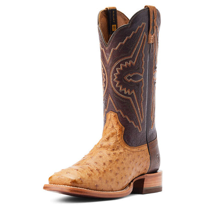 Ariat Ostrich Boots Antique Saddle