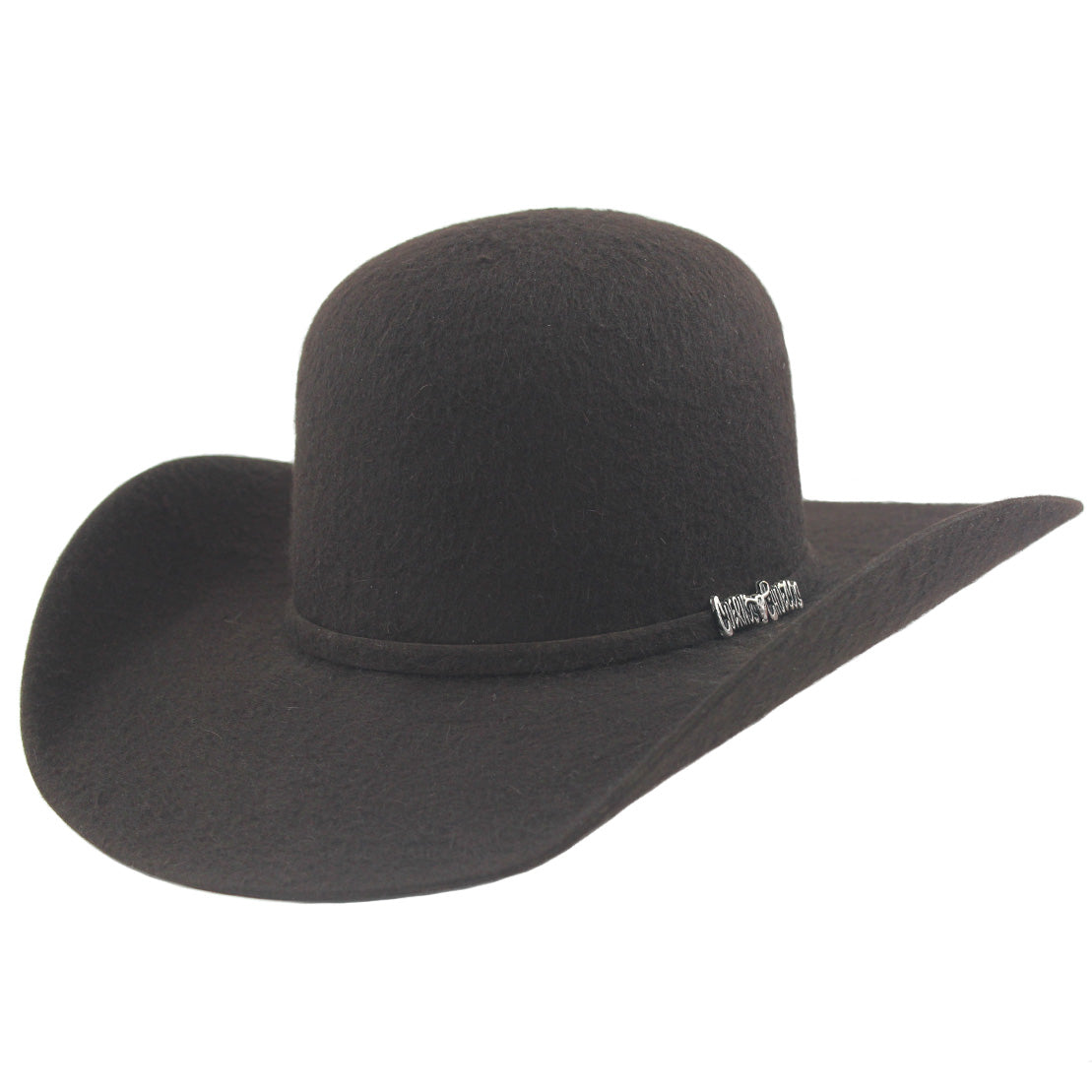  Open Crown Cowboy Hat Grizzly Chocolate