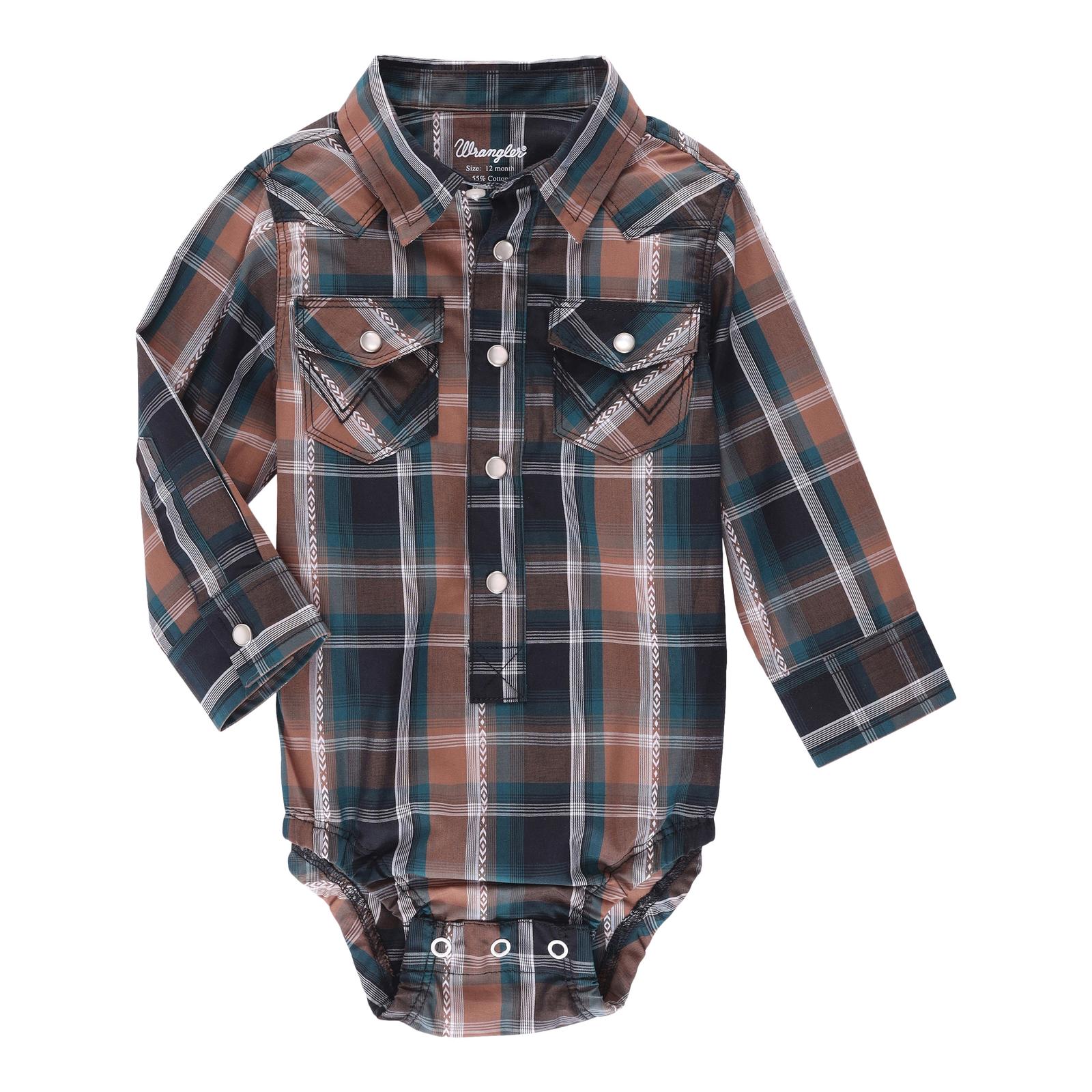 Wrangler Western Plaid Onesie