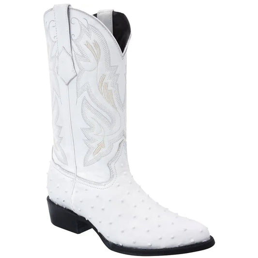  Print Ostrich Boots White