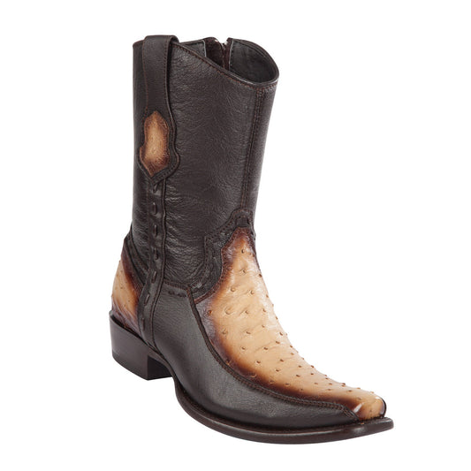  Ostrich Short Cowboy Boots