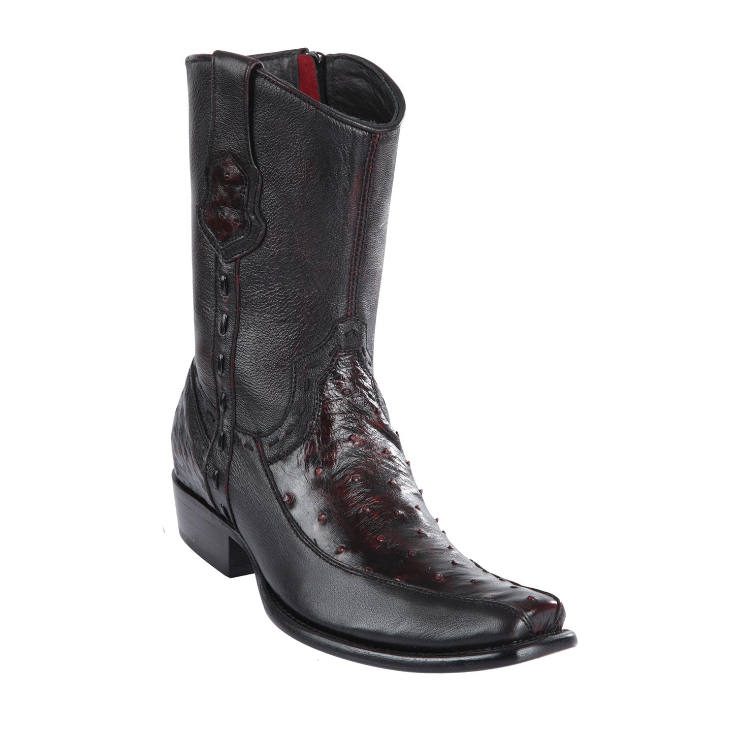  Ostrich Short Cowboy Boots