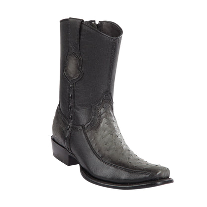  Ostrich Short Cowboy Boots