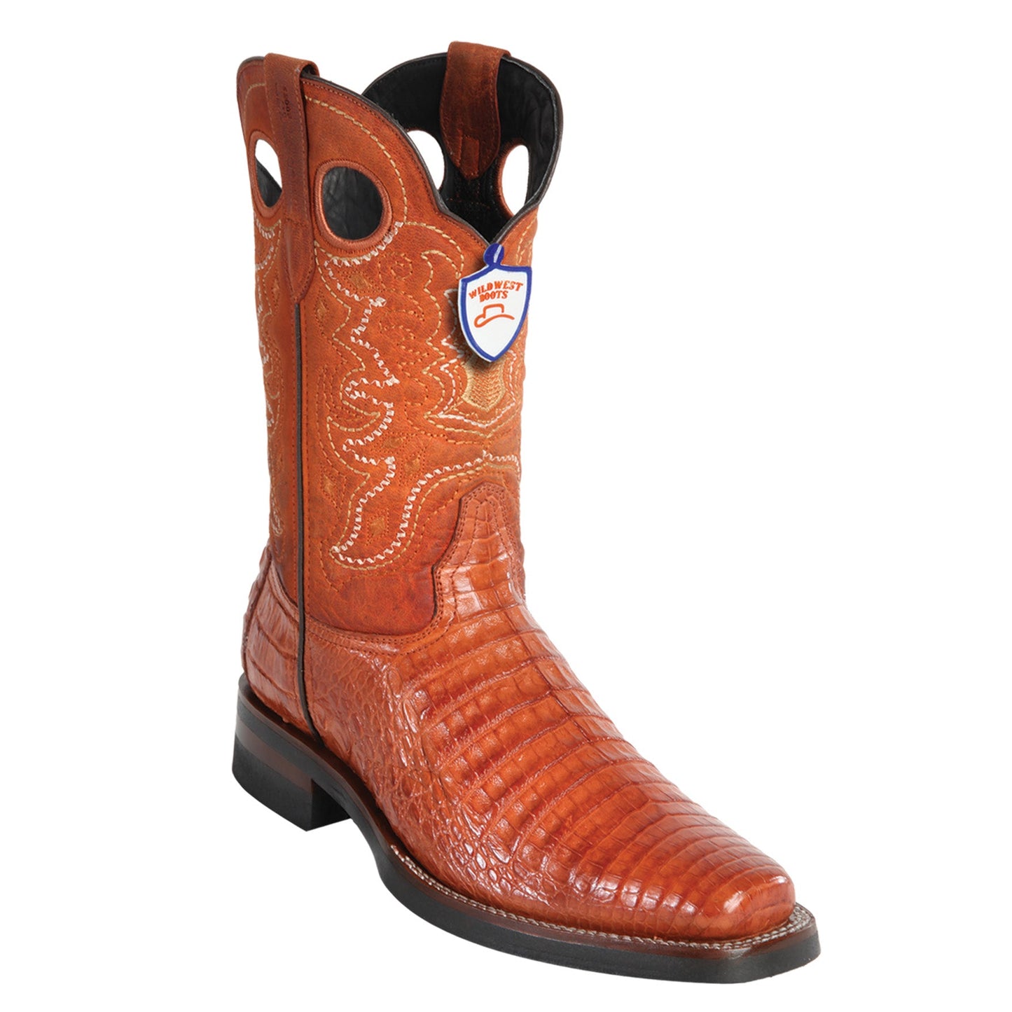  Mens Caiman Square Toe Boots
