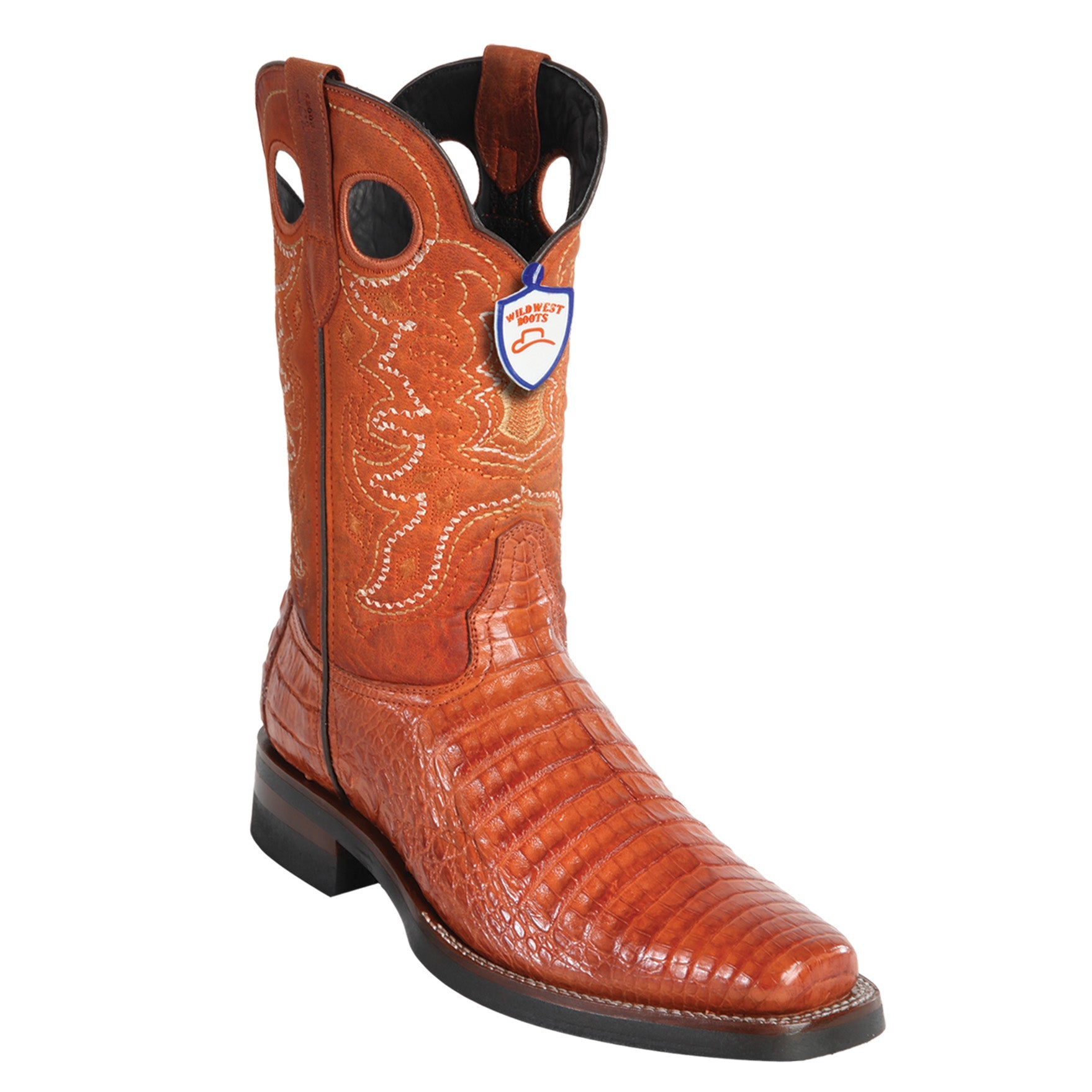  Mens Caiman Square Toe Boots