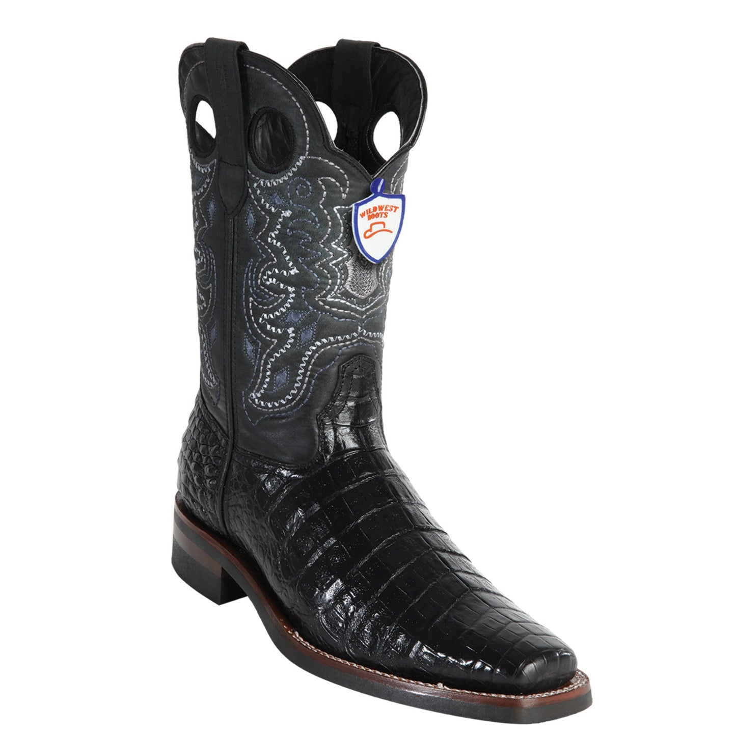  Mens Caiman Square Toe Boots