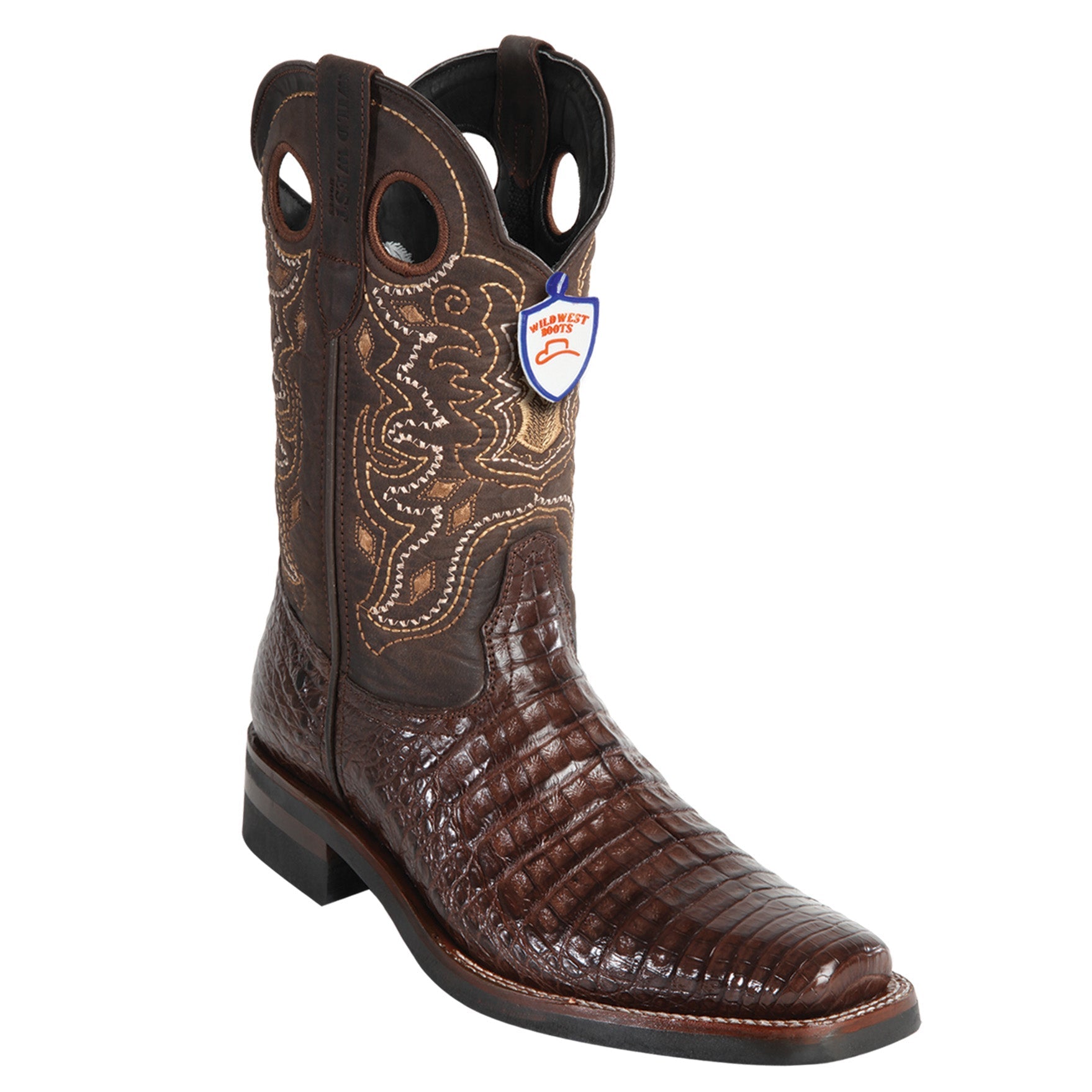  Mens Caiman Square Toe Boots