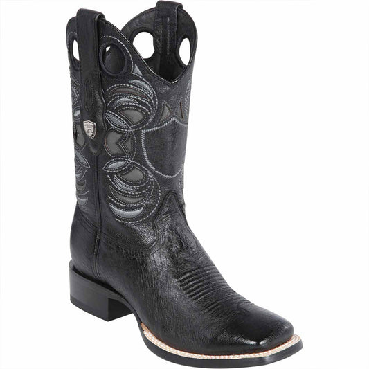  Ostrich Belly Ranch Toe Western Boots
