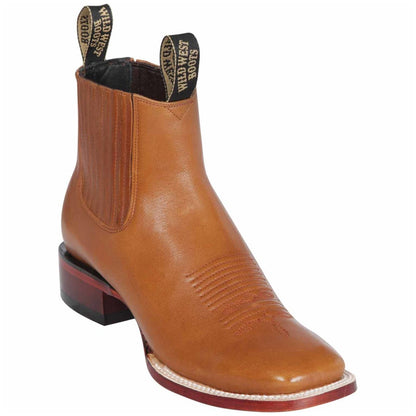  Mens Square Toe Ankle Boots Honey