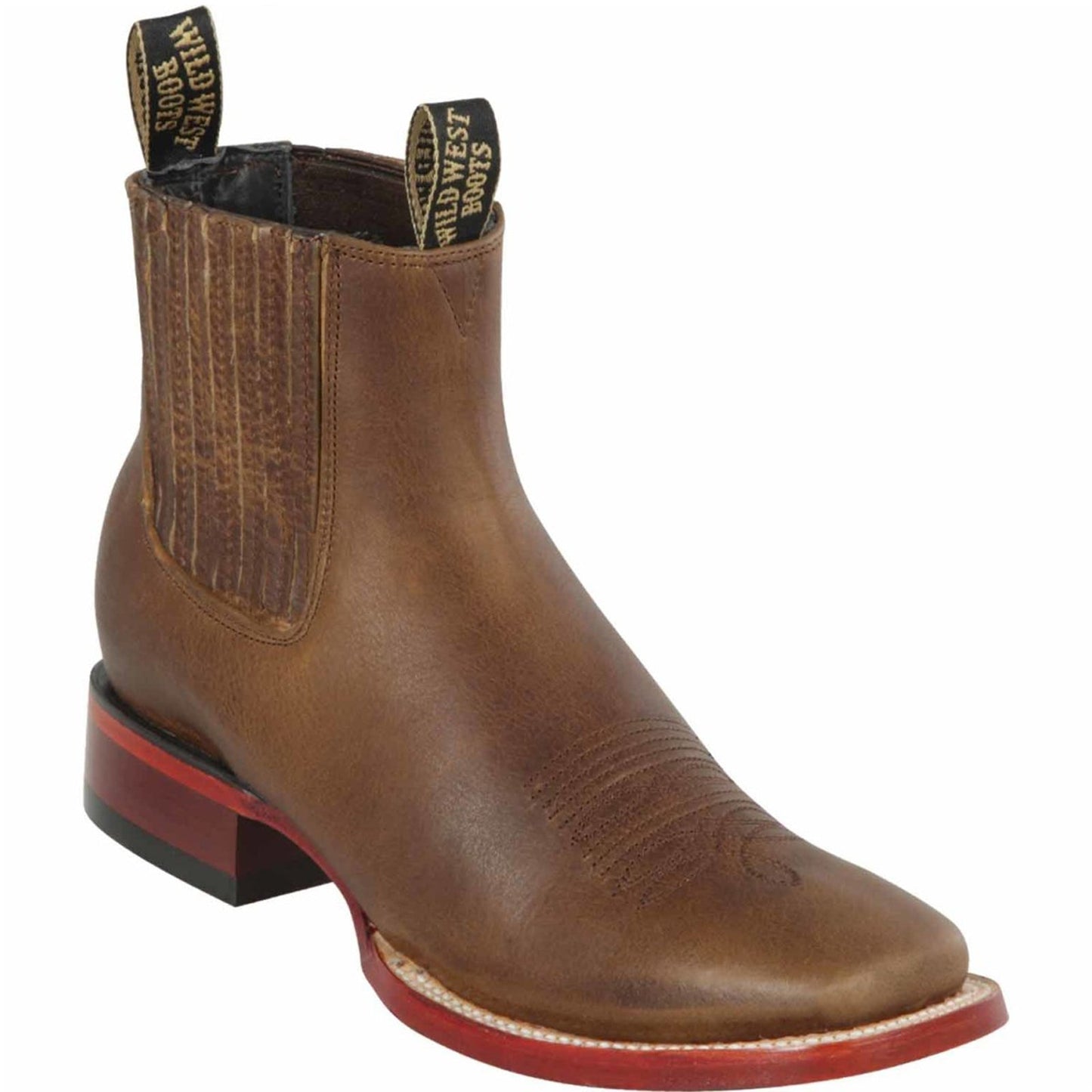  Dark Honey Square Toe Ankle Boots